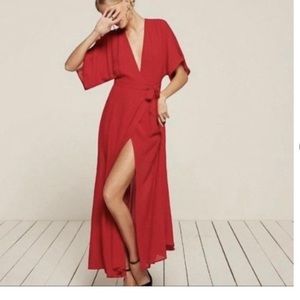 Reformation Kimono Winslow wrap maxi dress